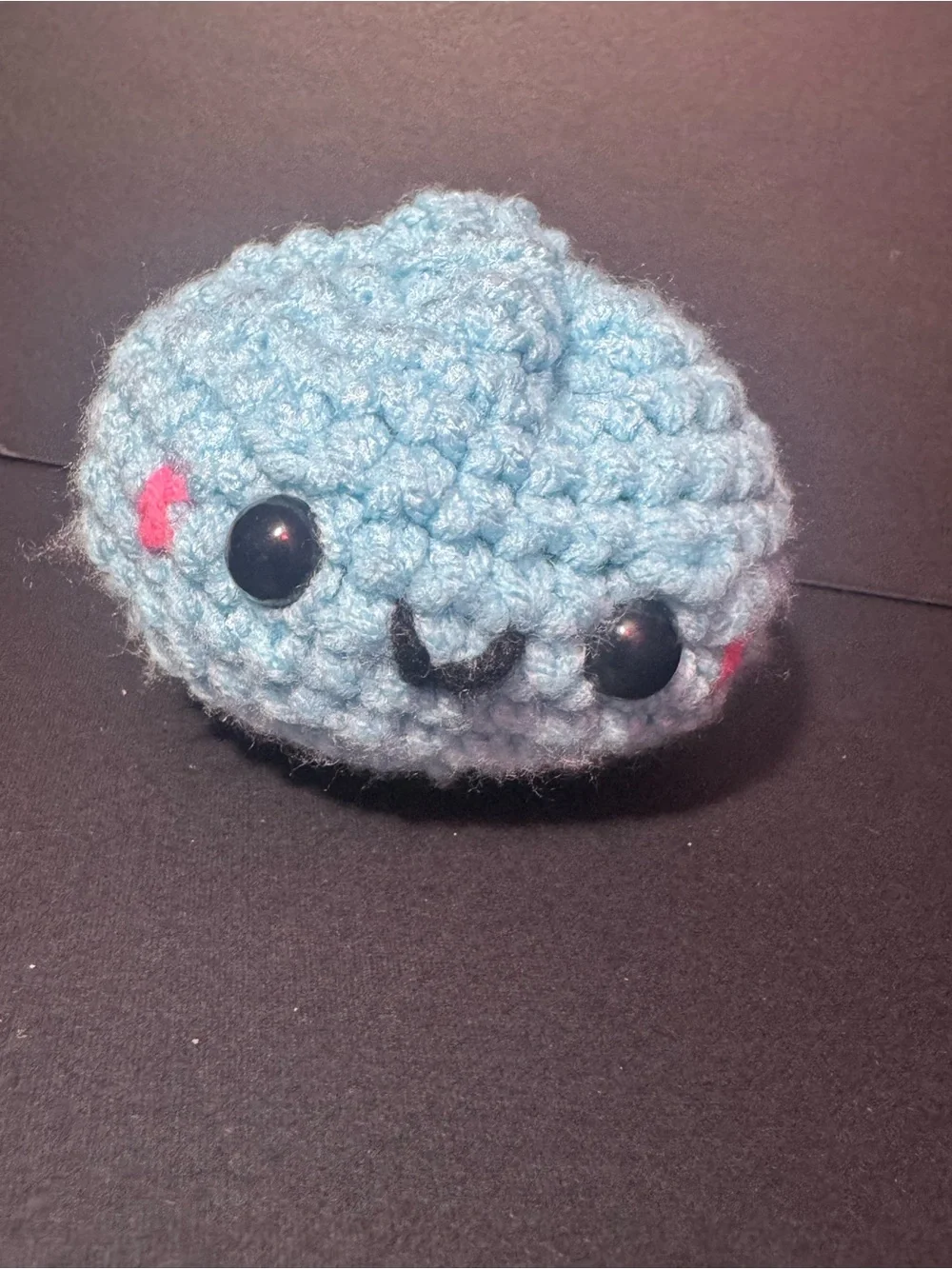 Handmade Blue Crochet Plush Stuffed Toy - Cute Kawaii Friend